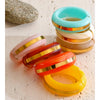 63mm Matte Color Acrylic Resin Round Thick Wrist Bracelet Bangle Stainless Steel Summer Statement Big Jewelry - Image 5