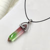 Hexagonal Column Quartz Necklaces Turquoises Pink Crystal Pendent Necklace For Women Chain Stone Choker Jewelry - Image 11