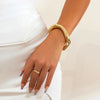 Creative Irregular Wave Open Bangles for Women Minimalist Gothic Gold Color Heavy Metal Cuff Bracelet Jewelry Gifts - Image 2