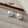 Frosted Brushed Spherical Water Droplet Hoop Earrings for Women Retro Gold Color Unique Creative Versatile Accessories - Image 8