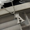26 Letters A-Z Zircon Crown Pendant Necklace for Women Men Punk Initial Alphabet Necklaces Hip Hop Choker Chain Jewelry - Image 6