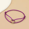 Simple Unisex Bracelet 3 Metal Round Circle Accessory Adjustable Men's Rope Bracelet for Women Jewelry Gifts - Image 19