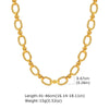 Chunky Gold Plated Link Necklace For Women, Stainless Steel Oval Thick Chain Choker Minimalist Jewelry Party Jewelry Gift - Image 9