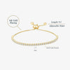 Gold Plated Cubic Zirconia Classic Tennis Bracelet for Women Adjustable Slider Gift For Women Bracelet for Women - Image 2
