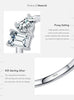 MODIAN Solid 925 Sterling Silver Rectangle & Heart Sparkle Clear CZ Female Ring For Women Wedding Fine Promise Jewelry