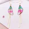 Minar Wonderful Multicolor Resin Butterfly Long Tassel Earring for Women Shinning Flake Simulation Wings Drop Dangle Earrings - Image 16