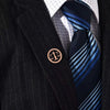 Geometric circular men's titanium steel brooch, suit metal chest flower brooch, European and American Libra - Image 5