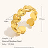 La. Muses Mini Round Bead Edge Love Stainless Steel Women's Open Ring Pvd Gold Plated Romantic Jewelry Gift - Image 4