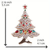 Women Men Christmas Tree Crystal Brooch Badges Elegant Lady Festival Yearl Gift Pin - Image 4
