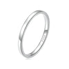 Silver Glossy Simple Ring for Women Teens Minimalist Jewelry High Polished Eternity Band Ring Gift 0.18cm - Image 7
