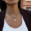 Minimalist Gold Color Plated Smooth Star Pendant Necklace Classic Stainless Steel Women's Jewelry - Image 1