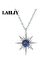 Silver Gold Blue Planet Romantic Starlight Pendant Snowflake Necklace for Women Jewelry - Image 6