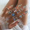 13Pcs/Set Vintage Carved Hollow Flower Crown Love Rings for Women Retro Fringer Rings Party Jewelry Gift - Image 7