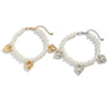 Two Piece Imitation Pearl Anklet Set with Adjustable Chains - Image 4