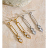 Stainless Steel Zirconia Round Water Drop Dangle Earrings Stylish Unique Fresh Attractive Jewelry - Image 2