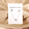 Necklaces Jewelry Sets For Women Girls Stainless Steel Pendant Necklaces And Earrings 2 Pieces Sets Wedding Party Jewelry Gifts - Image 17