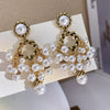 Handmade White Imitation Pearl Dangle Earrings for Women French Elegant Bridal Wedding Romantic Flower Tassel Pendant Earring K1 - Image 12