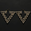 Stonefans Hollow Triangle Hoop Earrings Crystal Accessories for Women Jewelry Vintage Geometric Rhinestone Earrings Wedding