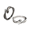 Silver Snake Ring Adjustable Simplicity for Women Girlfriend Jewelry Wedding Gifts - Image 1
