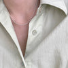 Silver Necklace Simple Beads Choker Shiny Delicate Collarbone Chain For Girl Wedding Gift Jewelry - Image 2