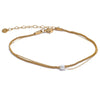 Layered Chain Imitation Pearl Chic Anklet Gold Platinum Plated Australia Summer Jewelry Gift - Image 7