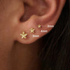 Gold Color Simple Small Flower Stud Earring For Women Cute Daily Wear Ear Piercing Jewelry - Image 1
