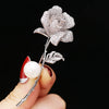 Suyu Women's Brooch Copper Inlaid Cubic Zirconia Camellia Women's Clothing Brooch Men's And Women's Set Pins - Image 5