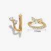 Crmya Classic Earrings for Women Zirconia Gold-plated Ear Cuff Stud Hoop Earrings Women Party Jewelry Accessories - Image 4