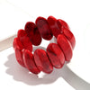 Vintage Acrylic Amber Elastic Geometric Bracelets Bangles for Women Stretchy Resin Big Cuff Bracelet Jewelry - Image 18