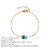 Stainless Steel Colorful Zirconia Bracelet Sparkling Birthstone Bracelets Ladies Jewelry Gifts - Image 8