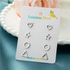 4Pairs Geometric Stainless Steel Heart Star Earring Moon Cross Ear Jewelry Set Girls Simple Classic Earrings Gifts Accessories - Image 19