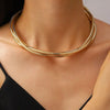 Creative Gift Alloy Bendable Snake Necklace Gold Color Twistable Flexible Choker Punk Silver Color Bracelet - Image 3