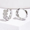 Stainless Steel Zircon Heart Earrings For Women Gold Color Plated Hoop Earrings Jewelry Gifts - Image 5