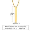 Pillar Necklaces for Men Women,Stainless Steel Rectangle Vertical Bar Pendant Necklace,Simple Casual Collar Gifts - Image 15