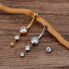 Titanium 14G Dangle CZ Gems Belly Button Ring Cubic Zirconia Drop Pendant Navel Nail Body Piercing Jewelry - Image 4