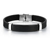 Braided Leather and Stainless Steel Bracelet with 21 cm Length - Image 17