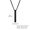 Pillar Necklaces for Men Women,Stainless Steel Rectangle Vertical Bar Pendant Necklace,Simple Casual Collar Gifts - Image 19