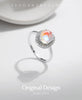 MODIAN 925 Sterling Silver Delicate Luxurt Oval Moonstone Party Finger Ring Shiny Rainbow Color Fine Jewlry For Women Gift