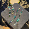 Bilincolor Green Long Cubic Zirconia Earring for Women Wedding - Image 2