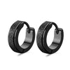 1 Pair/9 Pairs Hoop Earrings for Men Women Unisex Stainless Steel Black Silver Color Men's Huggie Hoop Earrings Set - Image 10