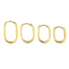 Two-Piece Clip-On Hoop Earrings with Oval Profile - Image 1