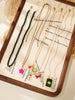 5pcs Bohemian Stacked Necklace Devil's Eye Ink Green Beads Tassel Flower Multi Charm Design Women's Daily Jewelry Gift - Image 8