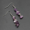 Chip Stone Crystal Earrings Raw Gemstone Amethyst Lapis Lazuli Tiger's Eye Rose Quartz Chakra Earring - Image 15