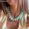 Chunky Resin Bead Necklace in Bright Colors Bohemian Style - Image 1