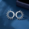 Obega Sun Moon Shape Tiny Earrings Stud Gold SIlver Color Europen And Amercian Punk Syle Metal Jewelry - Image 2