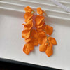 Exaggerated Folds Flower Fringe Ear Clip Without Ear Piercing Long Clip Earrings Party Jewelry - Image 8