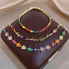 Summer Colorful Rhinestone Inlaid Bangle Rose Oval Shape Versatile Plated Gold Design Women's Bracelets Gifts - Image 4