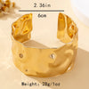 A Women's Open Bracelet in Bohemian Style with Adjustable Hammered Texture, Suitable for Daily Wear and Vacations - Image 6