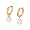 Huggie Silver Ear Needle Enamel Heart Pendant Hoop Earrings Circle Micro Set Zircon Earrings for women Gift - Image 24