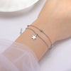 Bracelets Of Women Silver Color Stainless Steel Double Moon Chain Star Beads Bangles Minimalist Female Jewelry Accessories - Image 4